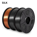 SUNL 3D Printing Filament PLA SILK Filament 3KG for 3D Printer with Spool Colorful Eco-friendly Material to DIY Artwork Printing