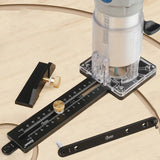 GanWei Aluminium Alloy Woodworking Electric Trimming Machine Circle Cutting Jig Wood Router Milling Circle Slotting Base