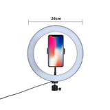 Studio Live Led Ring Light LED Ring Light With Phone Holder And Tripod 12W 2700K-6500K For Phone Selfie Light Photograph