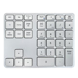 2.4G+BT5.0 Dual-mode Numeric Keyboard 35 Keys Financial Accounting Keyboard Aluminum Alloy Shell Built-in 300mAh Battery