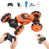 2.4G 4WD RC Car Gesture Sensor 360°Stunt Car Drift Twisting Flash Dancing Vehicle Off-road Remote Control Car Model Kid Boy Gift