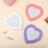 Makeup Mirror Vanity Mirror Desk Cosmetic Mirror Heart Shape Mirror for Makeup Handheld Vanity Cosmetic Compact Mirror for Women