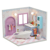CUTEBEE DIY Doll House Wooden Doll Houses Miniature dollhouse Furniture Kit Toys for children Christmas Gift TD28