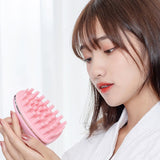 Hair Scalp Massager Shampoo Brush, Scalp Brush Hair Scrubber for Shower, Rechargeable Head Massager Stress Relax,Pink