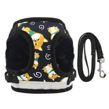 Nylon Dog harness Vest Adjustable Reflective with 1.5m Dog leash for small large Cats Dogs Chihuahua Husky Dog Training Supplies