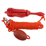 11.8 Inch Portable Folding 1.5kg/3.3 lb Red Carbon Steel Anchor Buoy Kit For Canoe Kayak Boat Sailboat Fishing Jet Dinghy Raft
