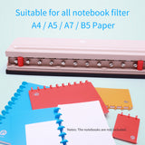 Handheld DIY Mushroom 12 Holes Punch Puncher Paper Cutter Ruler 6 Sheets Punch Capacity A4/A5/A7/B5 for Office School Supplies