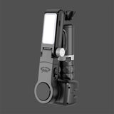 Q18 Mobile Phone Selfie Stick Anti-shake Hand-held Single-axis Gimbal Stabilizer With Fill Light For Live Broadcast