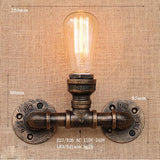 5 style Vintage Steam punk Loft Industrial iron rust Water pipe wall lamps E27 sconce lights for living room bedroom bar