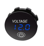 Touch Switch DC 12-24V Volt Meter Digital Display LED Voltmeter Voltage Tester Battery Capacity Detector Battery Tester