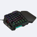 HXSJ V500 One-handed Wired Gaming Keyboard Converter Durable USB 2.0 Gaming Keyboard for PS for Xbox One N-SWITCH for Xbox 360