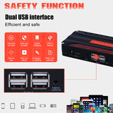 Multi-Function Mini Portable Emergency Battery Charger Car Jump Starter High Capacity Booster Power Bank Starting Device Cables