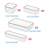 16/25Pcs/set  Desk Drawer Organizer Trays Bathroom Drawer Tray Dividers Vanity Storage Bins For Makeup Dresser Kitchen Office
