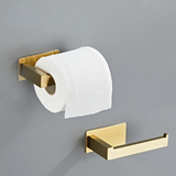 Self Adhesive Bathroom Towel Rack Brush Gold Roll Holder Robe Hooks Wall Haning Stainless Steel Bathroom Hardware Accessories