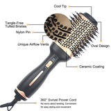 Mini Hot Air Comb Hair Dryer Straight Hair Brush Multi-Function Gold 3 in 1 Straightening Brush Professional Hair Styling Tools