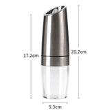 Electric Salt And Pepper Grinders Stainless Steel Automatic Gravity Spice Mill Adjustable Coarseness Kitchen Gadget