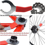 Bicycle Cassette Removal Tool Multifunctional Bike Repair Tool Kits Bicycle Sprocket Removal Too Set for All Bike Types
