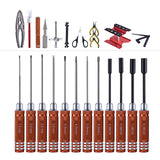 24 in 1 RC Car Tool Kit - Screwdriver Set (Flat / Phillips / Hex) Pliers/Wrench/Reamer Stand Repair Tools for RC Cars Quadcopter