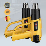 2500W 220V European Union LCD Digital Display Electric Heat Gun Hair Dryer Heat Gun Welding Shrink Packaging Heat Tool