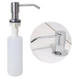 Soap Dispenser Kitchen Sink Deck Mounted Bathroom 300ml ABS Plastic Chrome Polished Black Liquid Soap Dispenser Bottle