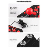 4-in-1 USB Wired Game Joystick Retro Arcade Station TURBO Games Console Rocker Fighting Controller for PS3/Switch/PC/Android TV