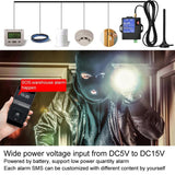 GL09 8 Channel Battery Operated App Control GSM Alarm Systems SMS Alert Security System 2019