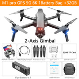 2021 New M1 pro drone HD mechanical 2-Axis gimbal camera 4K HD Camera 1.6KM control distance 5G wifi gps system supports TF card