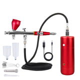 New Arrival Airbrush Set Air Compressor Airbrush Paint Spray Gun USB Rechargeable Oxygen Injector For Nail Art Tattoo Craft Cak
