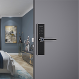 Tuya Fingerprint Electronic RF Card Password Mechanical Key Smart Door Lock Suitable For Wooden Doors