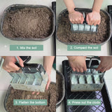 8*2 Inch Seed Soil Blocks Makers Hand-held Soil Blockers Tool Seed Garden Soil Potting Soil Quick Seed Blocks Maker