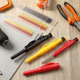 3PCS Mechanical Carpenter's Pencil Deep Hole Mechanical Pencil Marker With Built In Sharpener