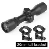 Tactical Hunting Optical 4x32 Airsoft Optical Rifle Scope Sight with Rail Mount Rifle Telescope Double Crosshair Sight Shooting