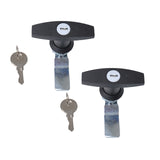 2pcs Anti-theft T-shape Handle Locks with Keys T Handle Garage Door Lock for Distribution Cabinet Caravan Trailer RV Toolbox