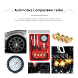 Automobile Pressure Gauge Tester Gasoline Engine Compression Tester Auto Petrol Gas Engine Cylinder Automotive Test Kit 0-300psi