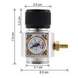 Soda Water C02 Charger Kit,Homebrew Mini Regulator 0-90psi Gauge with Barbed Fitting European Standard TR21-4 Paint Ball Adaptor