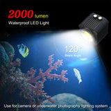 60 Meter Underwater LED Photography Fill Light Waterproof Diving Fill LED Light for GoPro HERO9 HERO8 Insta360