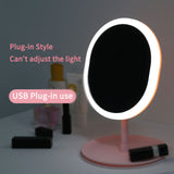 Led Makeup Mirror M007-1 USB Storage LED Face Mirror Adjustable Touch Dimmer Led Vanity Mirror Stand Up Desk Cosmetic Mirror