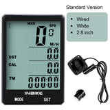 2.8 inch Bicycle Computer Wireless Bike Computer Light Headlight Set Rainproof Speedometer Odometer Cycling Stopwatch