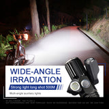 USB Charging Bicycle Light 4 Lighting Mode Super Bright LED Three Lamp Flashlight High Quality Waterproof Bike Accessories