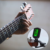 Portable Digital Clip-on Electric Tuner for Guitar Chromatic Bass Violin Ukulele Foldable Acoustic Tuning Device Musical