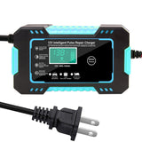 Car Battery Charger 12 6A Touch Screen Pulse Repair LCD Battery Charger For Car Motorcycle Lead Acid Battery Agm Gel Wet