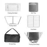 Charcoal BBQ Grill Portable Camping Stove Campfire Stand Camping Grill for Outdoor Cooking Picnic Backpacking Hiking BBQ