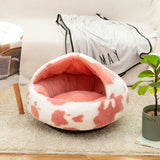Ultra Soft Plush Cat Tent Cave Bed Pet Dog Beds Cushion Comfortable Nest Donut Cuddler Self Warming Sleeping Bed for Cats Puppy