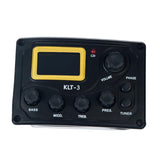 4-Band EQ Equalizer System Acoustic Guitar Preamp Piezo Pickup LCD Screen Tuner