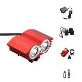 LEDX2 Bicycle Light Taillight Set Outdoor Cycling Lighting Glare 3 Hours Headlight M2 Mountain Bike Light
