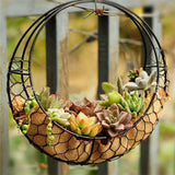 Wreath Frame Succulent Plant Festival Hanging Basket Party Flower Home Decorative Moon Shape Holder Cafe Wedding Iron Wire