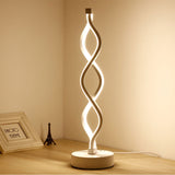 24W LED Strip Table Light 110V/220V desk Lamp Spiral Acrylic Art Lamps Indoor Reading Lighting Decoration