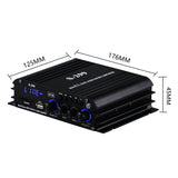 4*40W 4.1 Channel Power Amplifier Audio Home Theater Amplifier Bluetooth Wireless Amplifier USB/SD AUX Remote Control S-299 AMP