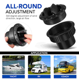 Garneck 2Pcs Car Dashboard Air Vent Exhaust Grille Round Ventilation Outlet for A1176 RV ATV (Black)