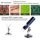 HD 1080P WiFi Microscope 1000X Magnifier for Android iOS iPhone iPad Windows MAC